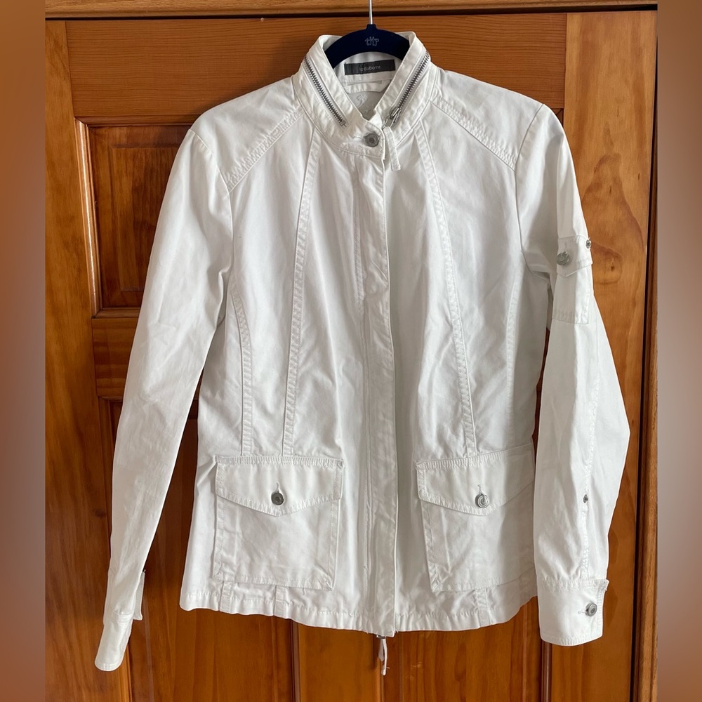 EUC Liz Claiborne White Cotton Utility Jacket Size M